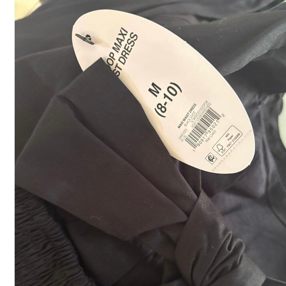 Scoop Black Drop Waist Midi Dress Size Medium - Picture 7 of 9